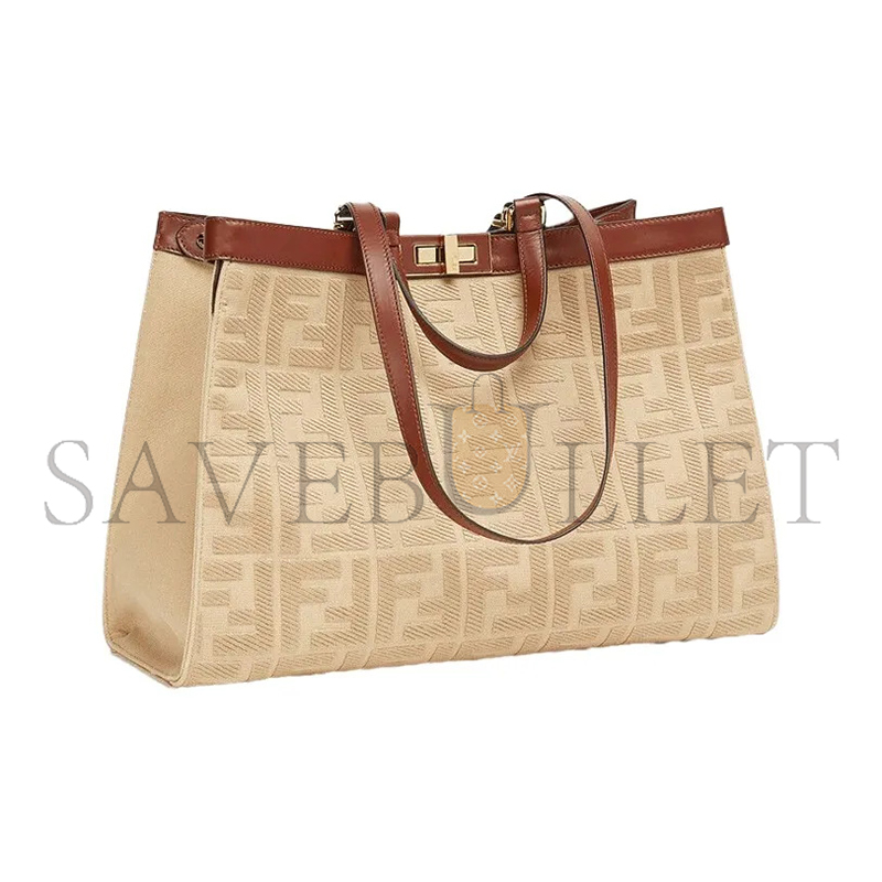 FENDI X-TOTE FABRIC BEIGE 8BH374A9P6F1E1A (41*28*16cm)